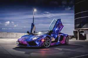 Lamborghini Aventador Roadster Galaxy Wrap by DXSC 2014 года